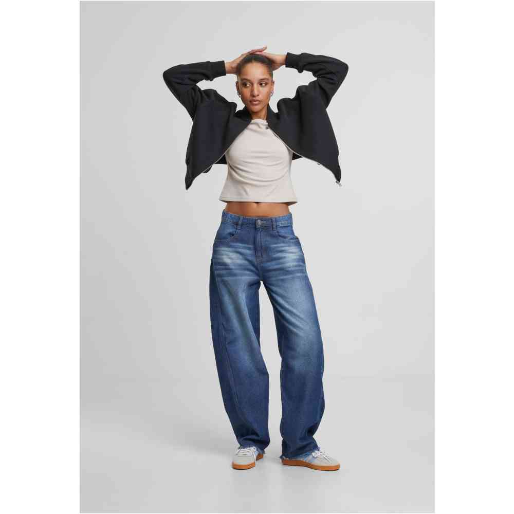 Urban Classics - Short Sweat Pullover mit Reißverschluss - Schwarz